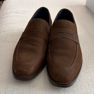 Johnston & Murphy Rich Brown Leather Loafers